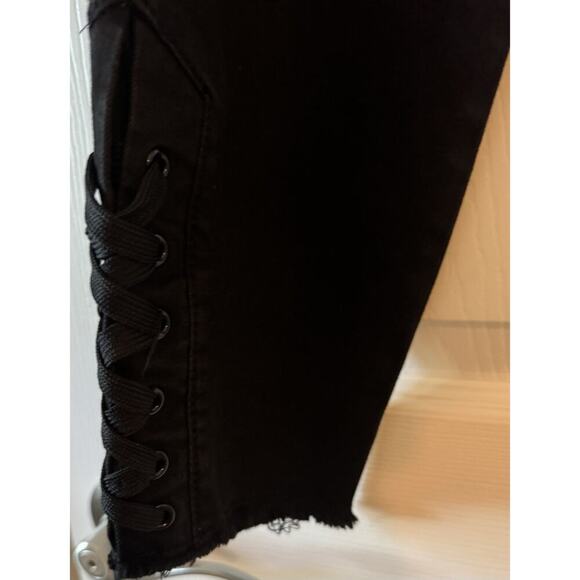 Sofia Vergara Jeans Rosa Highrise Curvy Skinny Ankle Jeans Distressed Black Sz 8 - Picture 5 of 7